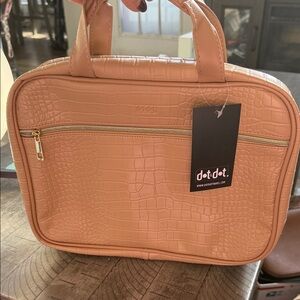 Dot Dot Tan Crocodile Embossed travel shirt shirt  Bag